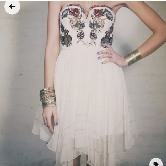 Free People Festival Bodice Tulle Sequin Embellished Mini Dress 2 - Picture 2 of 15